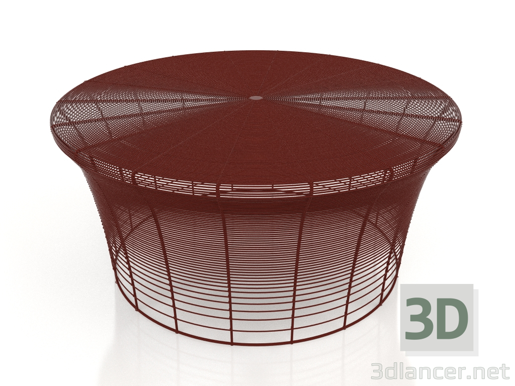 3d model Low coffee table (Wine red) - preview
