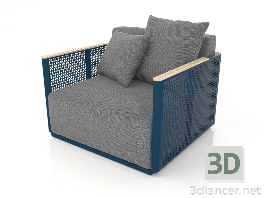 3d model Armchair (Grey blue) - preview