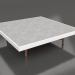 modello 3D Tavolino quadrato (Bianco, DEKTON Kreta) - anteprima