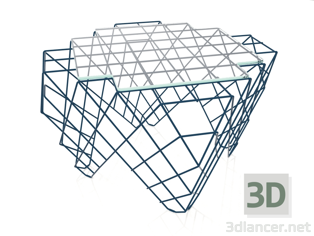 3D modeli Alçak sehpa (Gri mavi) - önizleme