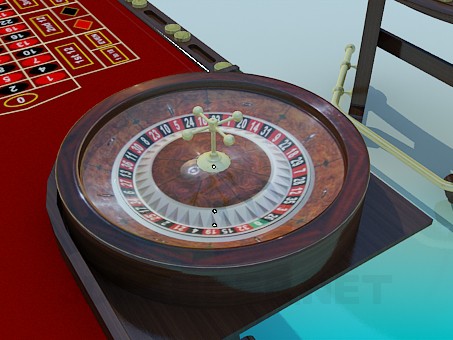 3d model Poker table and roulette - preview 3d model Poker table and roulette - preview