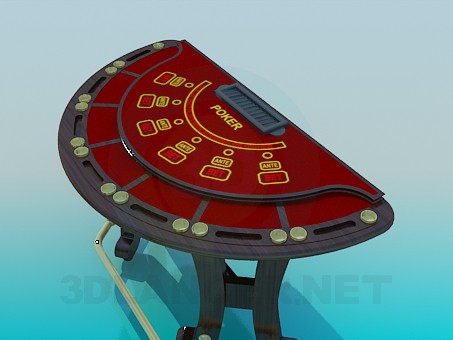 3d model Poker table and roulette - preview 3d model Poker table and roulette - preview