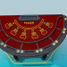 3d model Ruleta y mesa de poker - vista previa