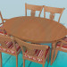 3d model Table and chairs included - preview
