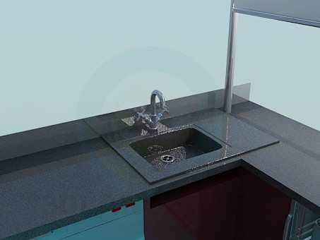 3d model Kitchen - preview 3d model Kitchen - preview