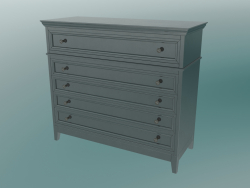 Chest of drawers with legs (Black-brown)