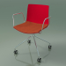 3d model Chair 0457 (4 castors, with armrests, with a pillow on the seat, polypropylene PO00104) - preview