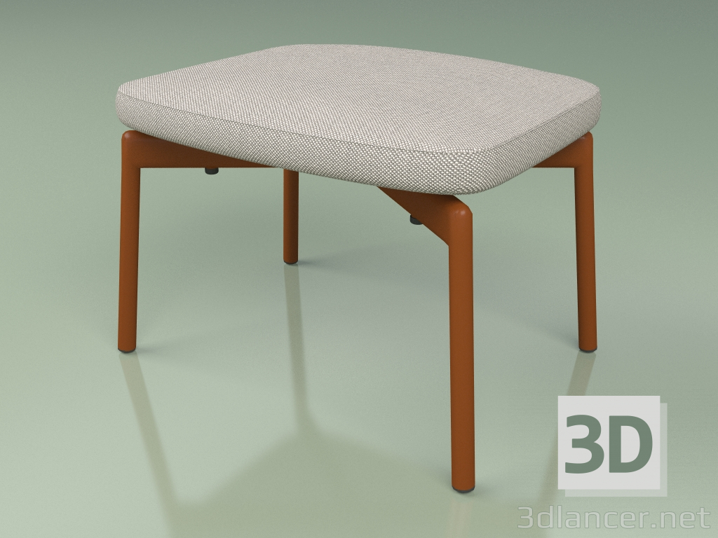 3d model Upholstered stool 520 (Metal Rust) - preview