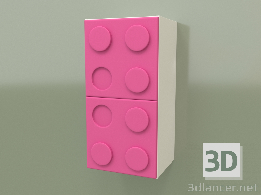 3D Modell Vertikales Wandregal (Rosa) - Vorschau