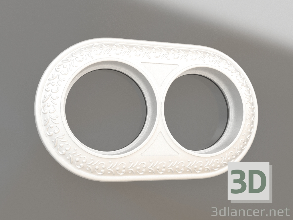 3d model Frame Antik Runda 2 posts (pearl) - preview