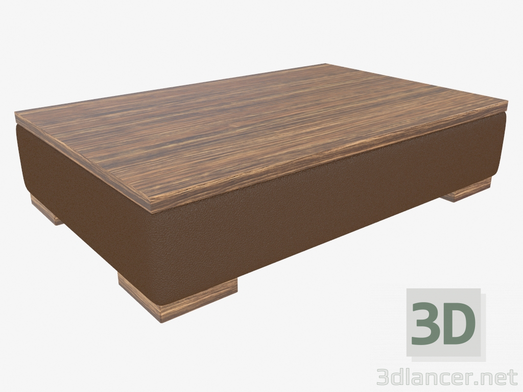 modèle 3D Table basse avec revêtement en cuir - preview