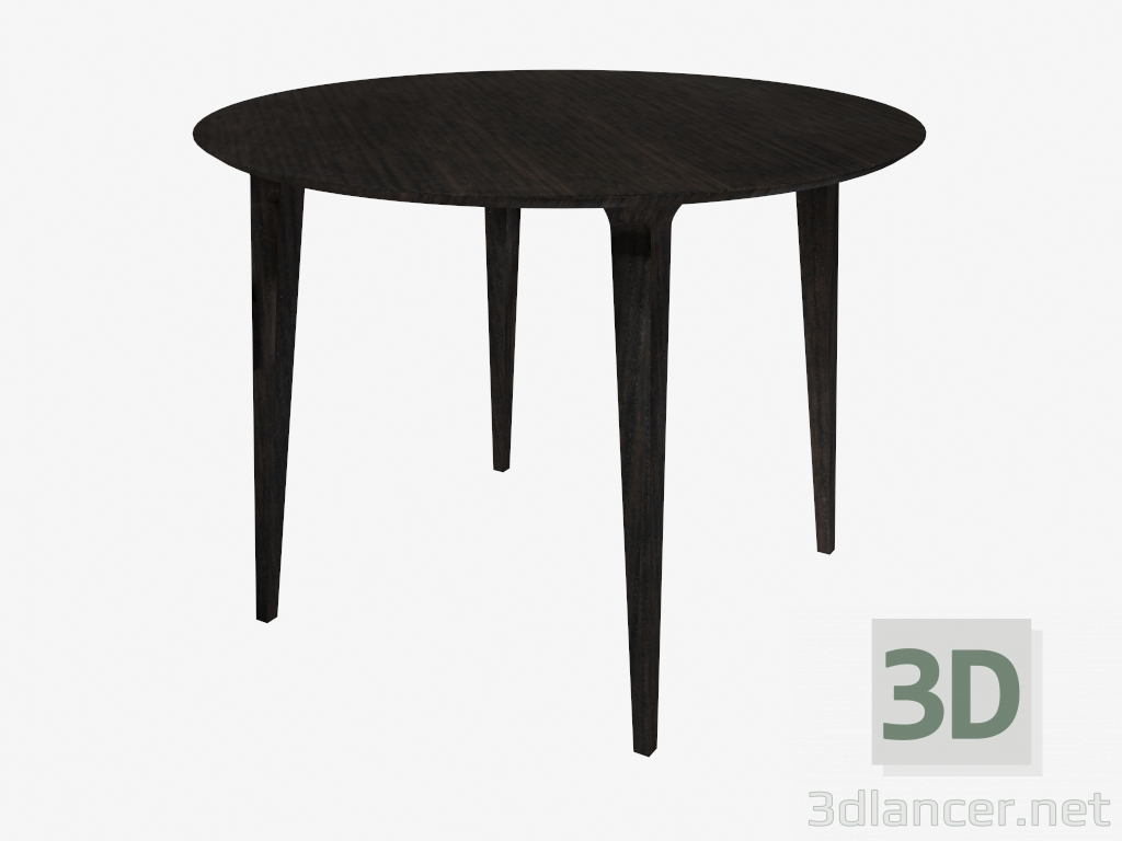 3 डी मॉडल डाइनिंग टेबल राउंड (ग्रे सना हुआ राख D100) - पूर्वावलोकन