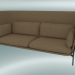 modèle 3D Sofa Sofa (LN7, 90x232 H 115cm, Jambes noires et chaudes, Hot Madison 495) - preview
