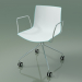 3D Modell Stuhl 0273 (4 Rollen, mit Armlehnen, zweifarbiges Polypropylen) - Vorschau