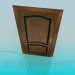 3d model Wooden door with a single handle - preview