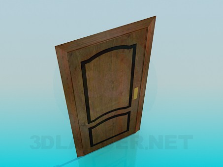 modelo 3D Puerta de madera con una sola manija - escuchar modelo 3D Puerta de madera con una sola manija - escuchar