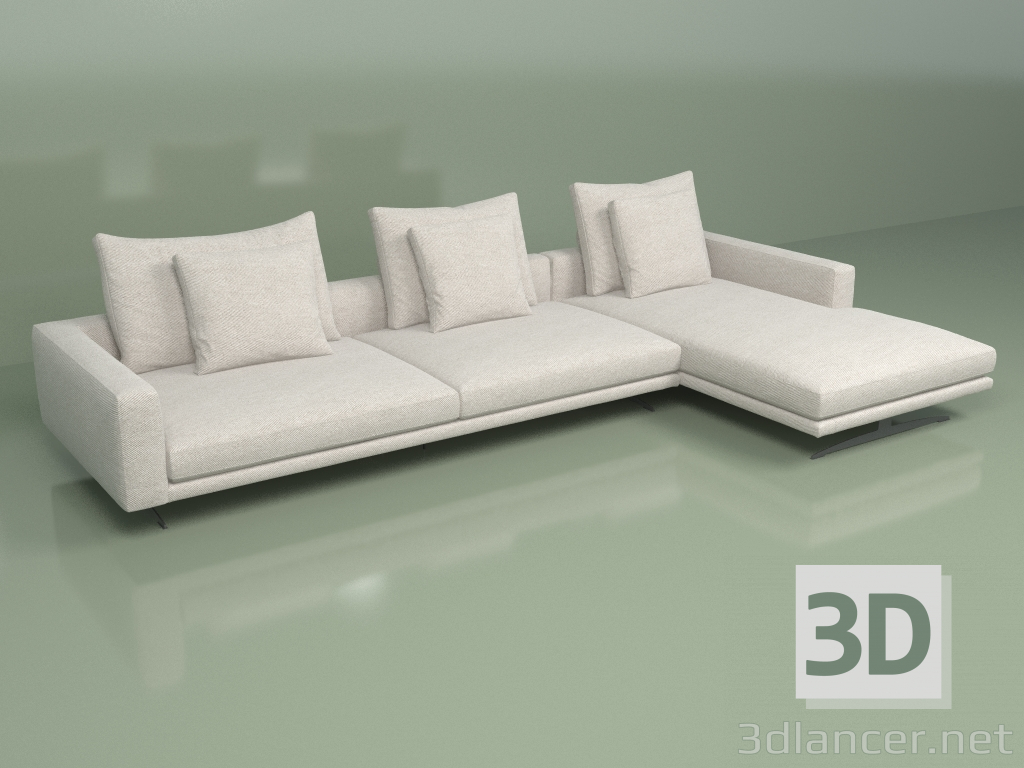 3D modeli Köşe kanepe Hermes - önizleme
