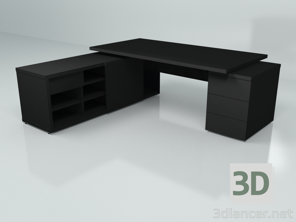 modèle 3D Table de travail Mito Fenix MITF2KDL (2297x2080) - preview