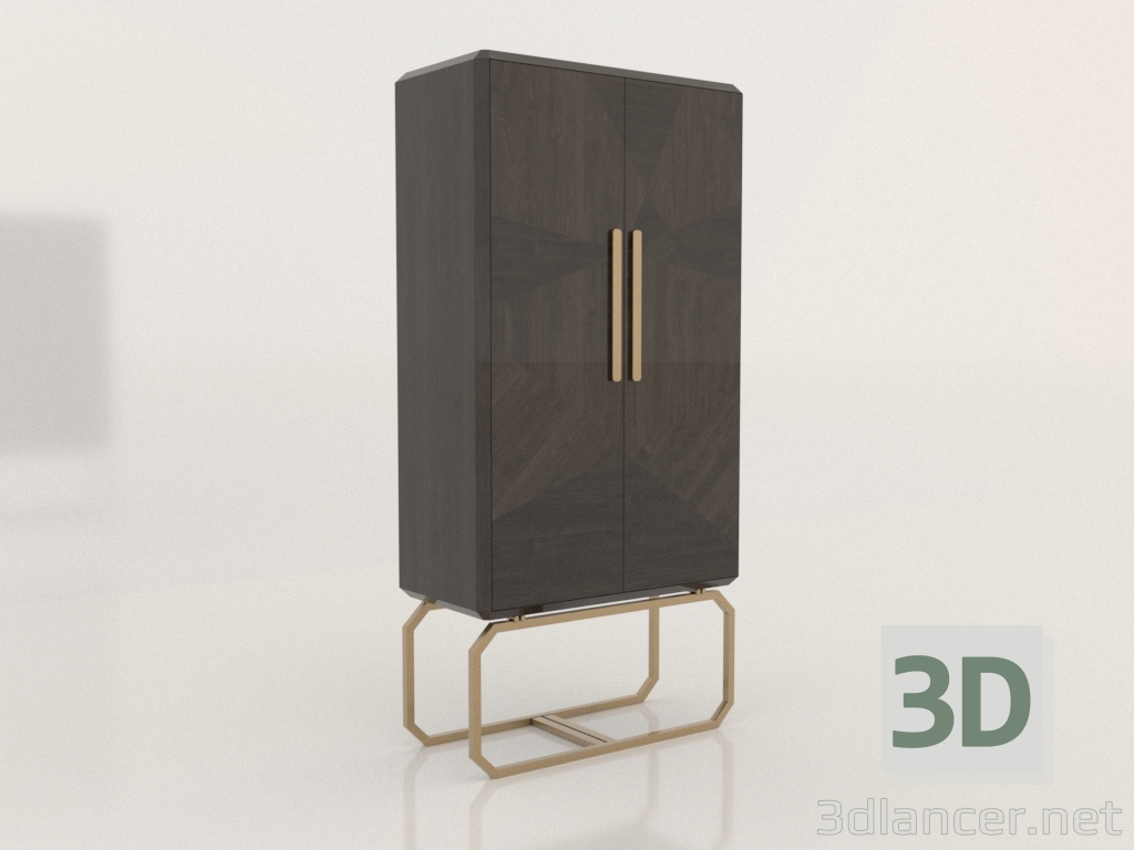 modèle 3D armoire 2 portes - preview