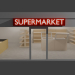 3D süpermarket modeli satın - render