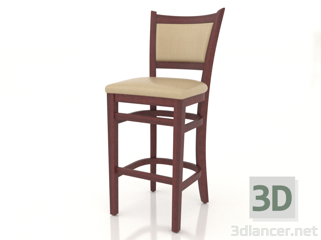 modèle 3D Tabouret de bar Chester (Cerise mûre) - preview