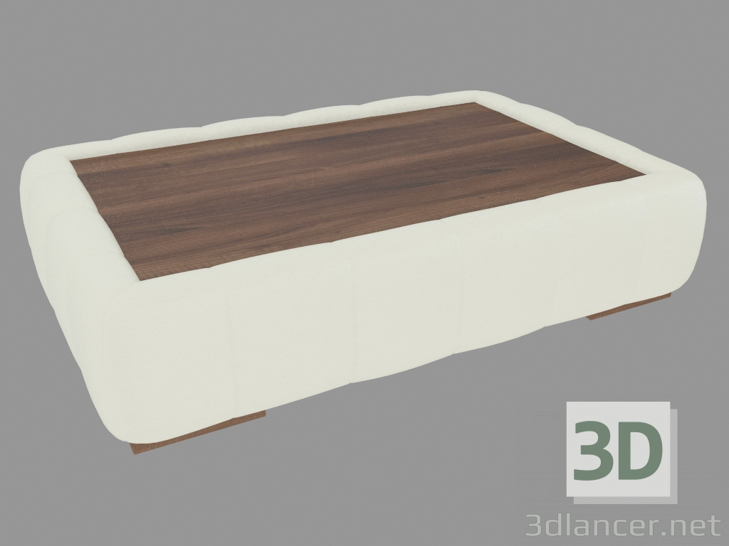3d model Coffee table with leather upholstery (1200x280x800) - preview