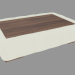 3d model Coffee table with leather upholstery (1200x280x800) - preview