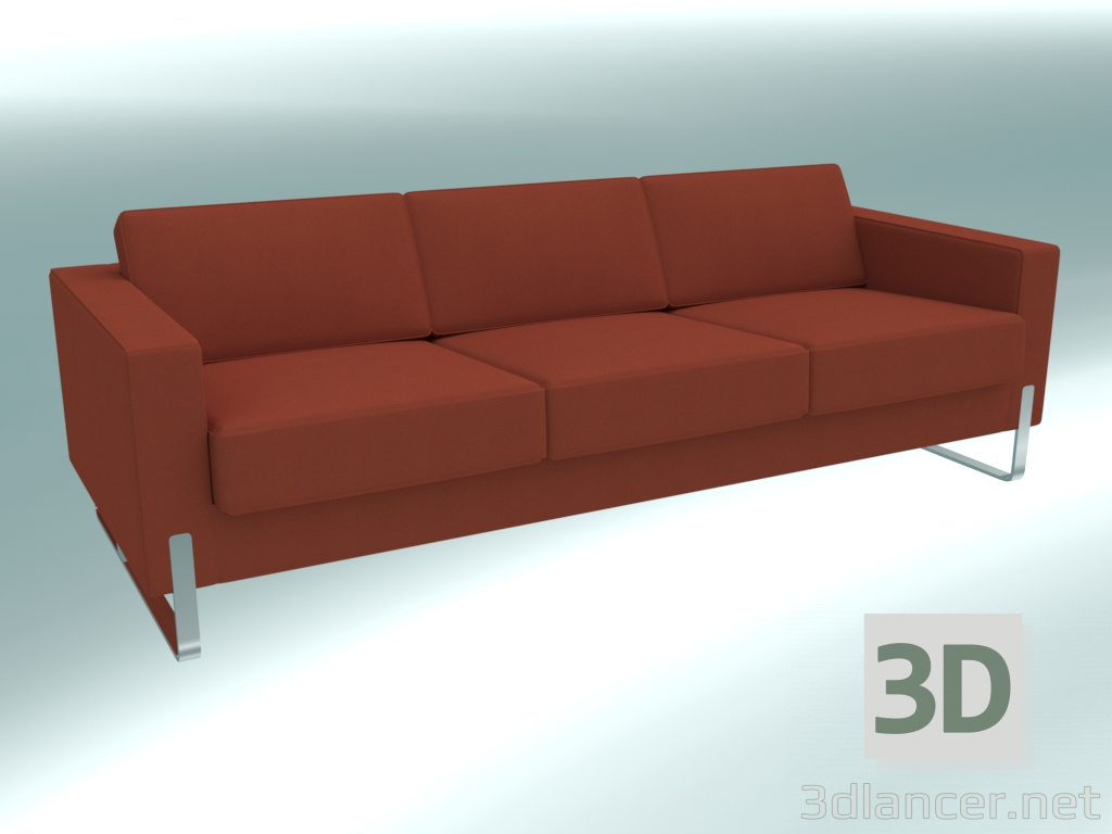 3 डी मॉडल ट्रिपल सोफा (30V) - पूर्वावलोकन