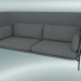 3d model Sofa Sofa (LN7, 90x232 H 115cm, Warm black legs, Hot Madison 724) - preview