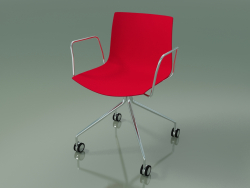Chair 0273 (4 castors, with armrests, polypropylene PO00104)