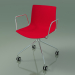 3d model Chair 0273 (4 castors, with armrests, polypropylene PO00104) - preview