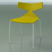 3 डी मॉडल स्टैकेबल कुर्सी 3701 (4 धातु पैर, पीला, V12) - पूर्वावलोकन