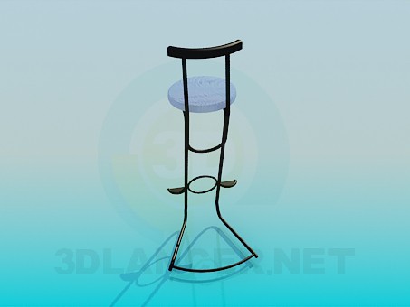 modello 3D Sedia della barra - anteprima