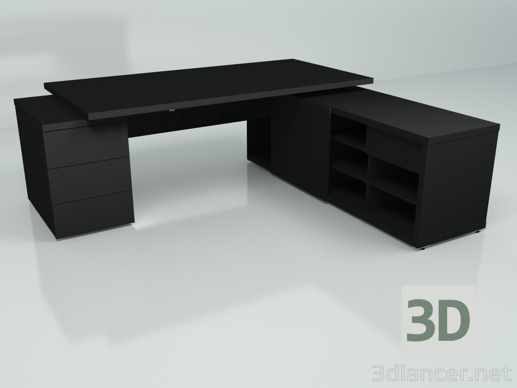 3D modeli Çalışma masası Mito Fenix MITF2KDP (2297x2080) - önizleme
