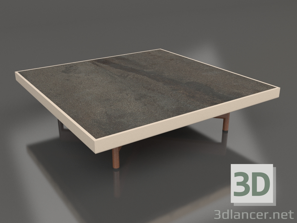 modello 3D Tavolino quadrato (Sabbia, DEKTON Radium) - anteprima