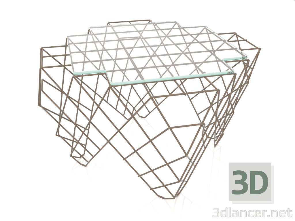 3d model Low coffee table (Bronze) - preview