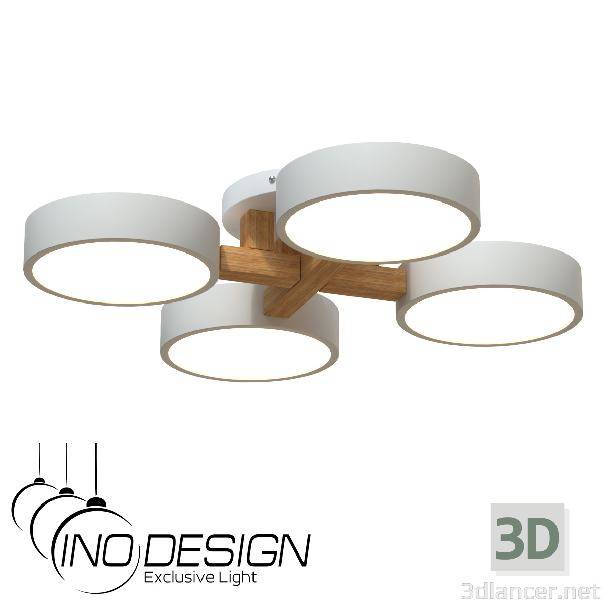 3D modeli Inodesign Kiriş Beyaz 40.6211 - önizleme