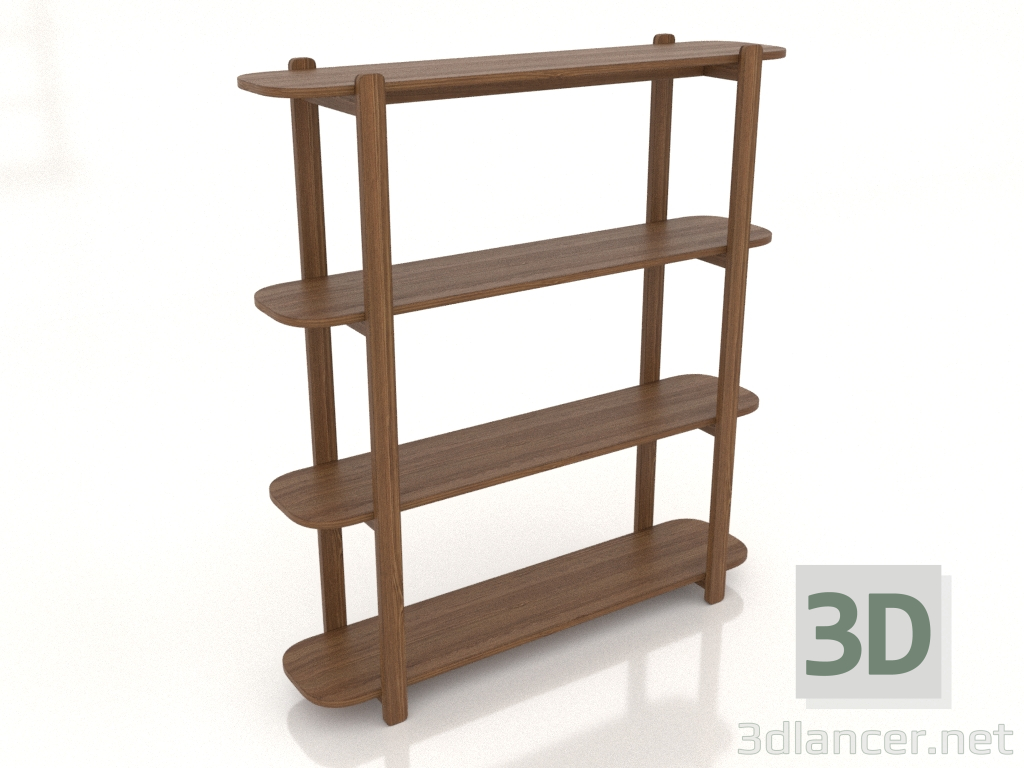 modello 3D Scaffalatura ALTA 1200 mm (noce chiaro) - anteprima