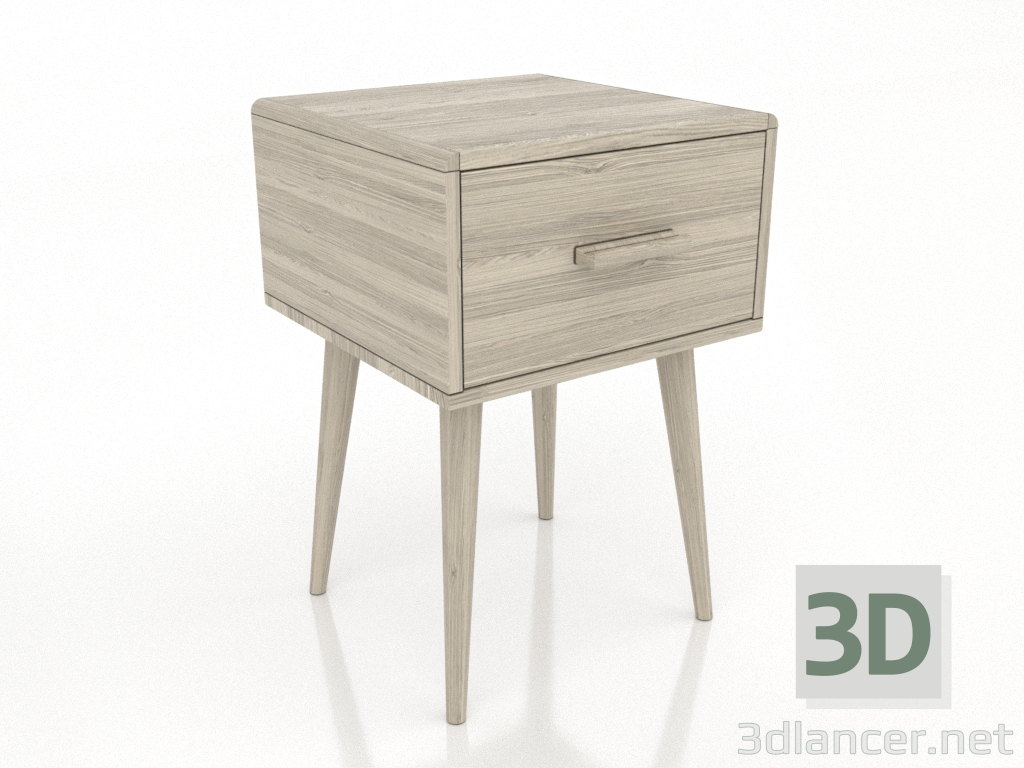 modello 3D Comodino (rovere illuminato) - anteprima modello 3D Comodino (rovere illuminato) - anteprima