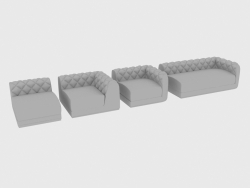 Elementos de um sofá modular MILTON