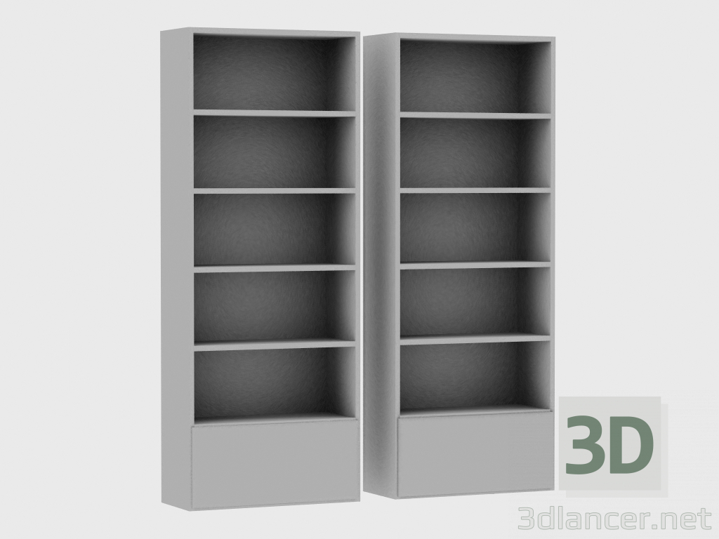 modèle 3D Eléments du système modulaire IANUS MIDDLE WITH BACK (B230) - preview