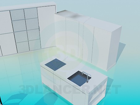 3d модель Мебель в кухню – превью 3d модель Мебель в кухню – превью