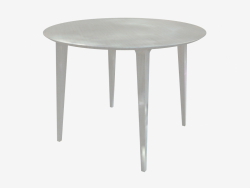 Table de repas ronde (frêne teinté blanc D100)
