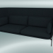 modello 3D Divano divano (LN7, 90x232 H 115 cm, gambe nere calde, Sunniva 2 192) - anteprima
