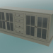 3d model Chest Shanghai with glass doors light - preview