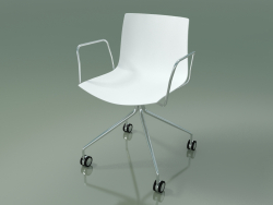 Chair 0273 (4 castors, with armrests, polypropylene PO00101)
