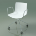 3d model Chair 0273 (4 castors, with armrests, polypropylene PO00101) - preview