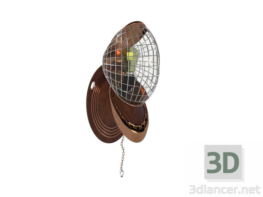 3d lantern on the wall model buy - render