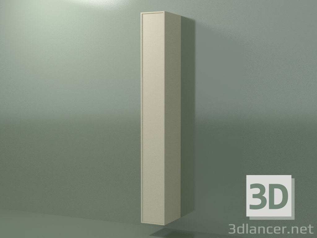 3D Modell Wandschrank mit 1 Tür (8BUAFDD01, 8BUAFDS01, Knochen C39, L 24, P 36, H 192 cm) - Vorschau