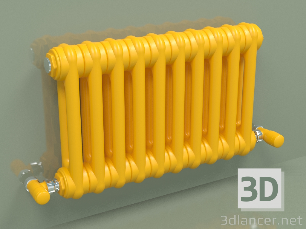 modello 3D Radiatore TESI 2 (H 300 10EL, giallo melone - RAL 1028) - anteprima